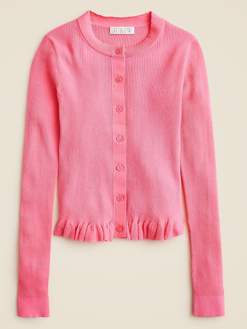 J Crew Ruffle Trim Gauze Cardigan Size S